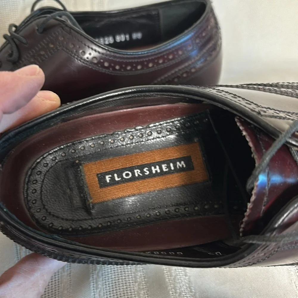 Florsheim‎ men's 8.5 D wingtip shoes oxford lace up